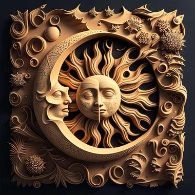 3D model The Sun and Moon game (STL)